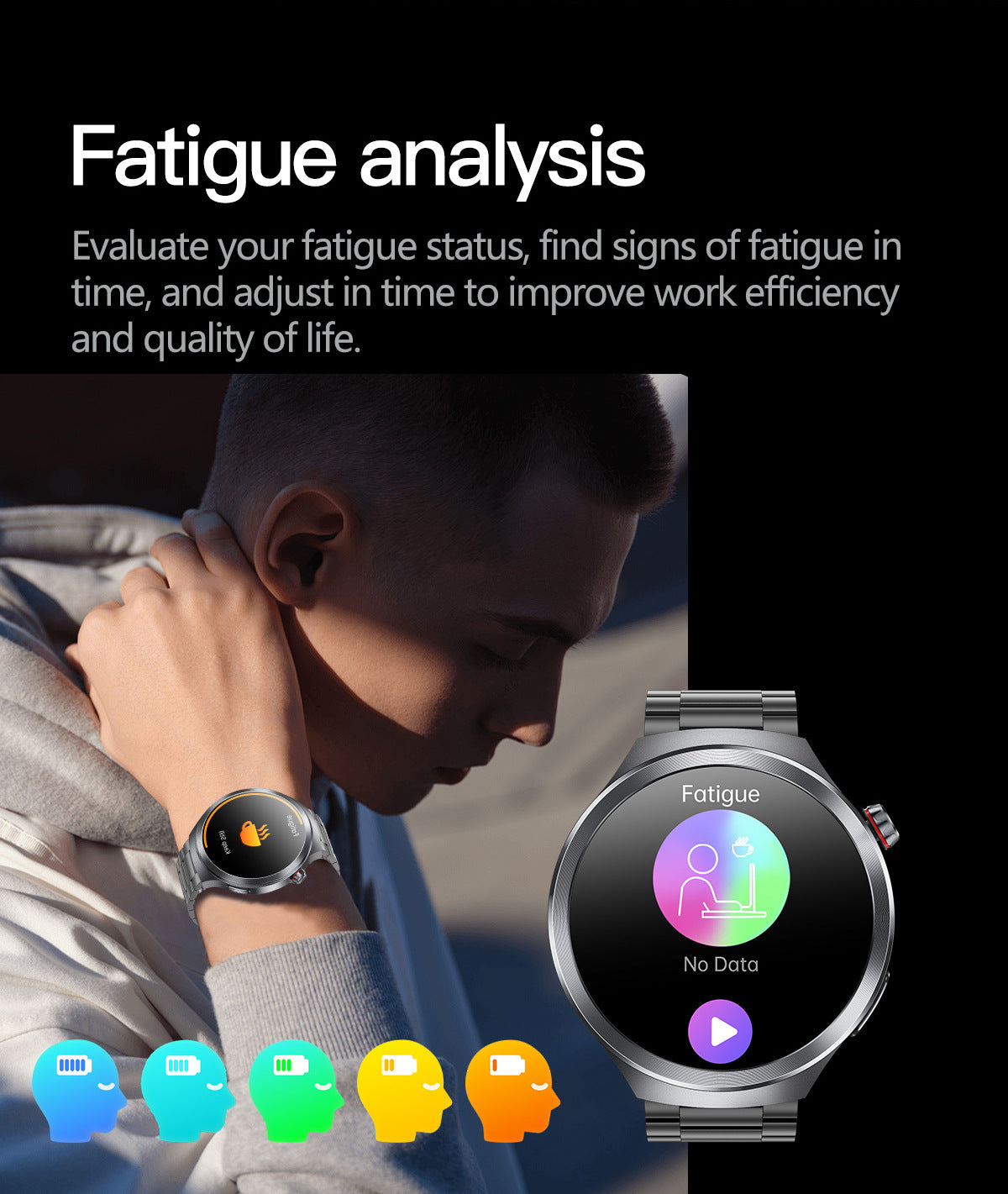 Smart Watch AMOLED Screen ECG Heart Rate Pressure Blood Oxygen Health