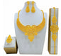 Gold Jewelry Suit Arabic Bridal Wedding Necklace Bracelet Earrings Ring