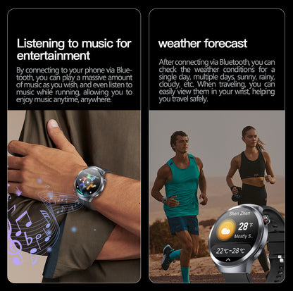 Smart Watch AMOLED Screen ECG Heart Rate Pressure Blood Oxygen Health