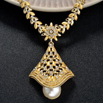 Jewelry 18k Gold-Plated Leaf Necklace