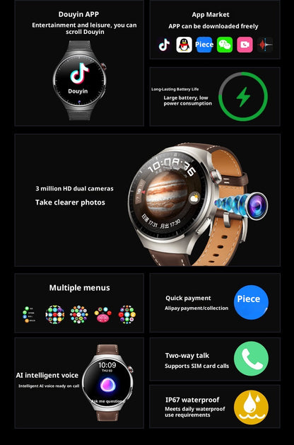 Plug-in Smart Watch Supports Google Download And Take Photos