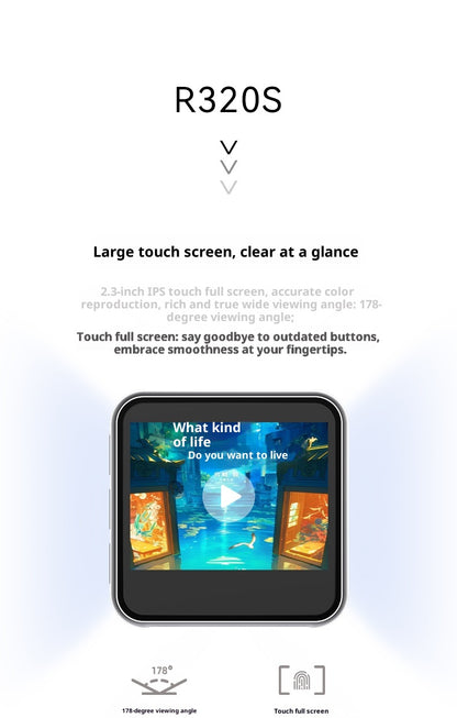 Full Screen Bluetooth Touch Player Student Walkman