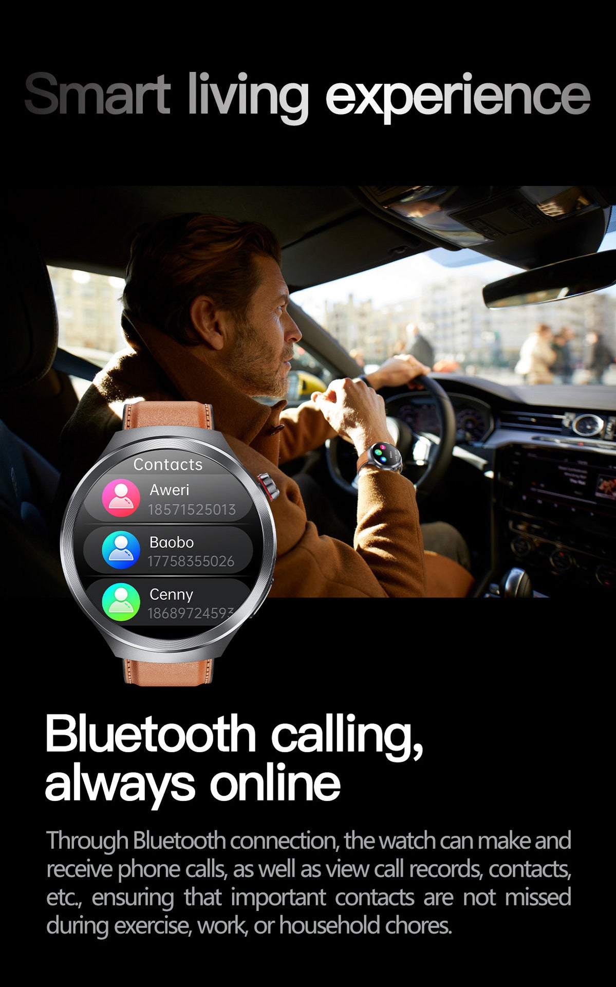 Smart Watch AMOLED Screen ECG Heart Rate Pressure Blood Oxygen Health