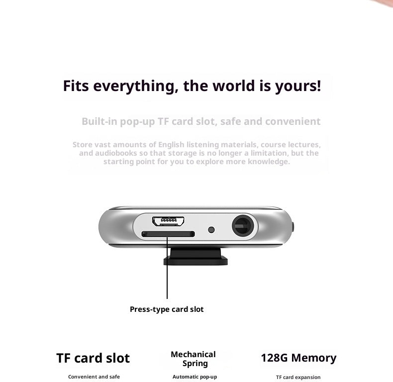 Full Screen Bluetooth Touch Player Student Walkman