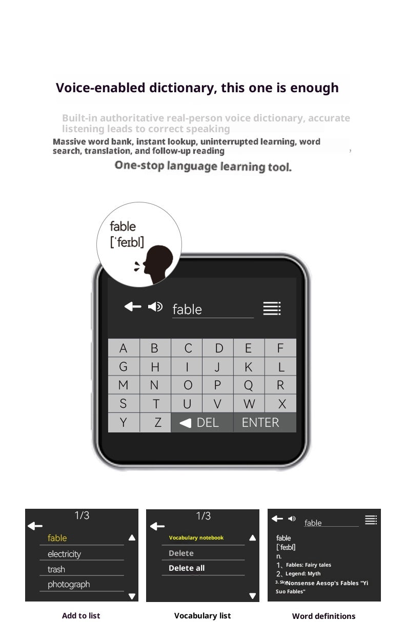 Full Screen Bluetooth Touch Player Student Walkman