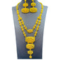 Gold Jewelry Suit Arabic Bridal Wedding Necklace Bracelet Earrings Ring